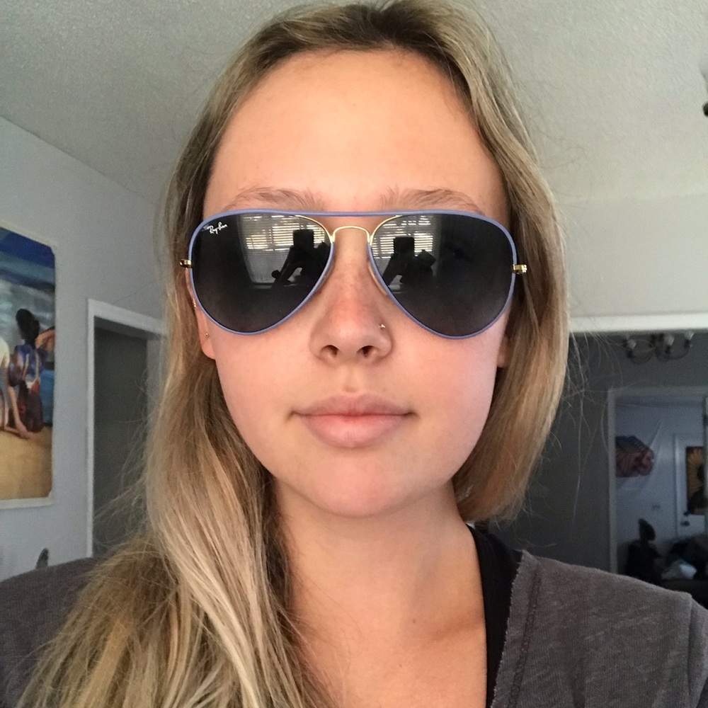 Ray Ban blue aviator sunglasses